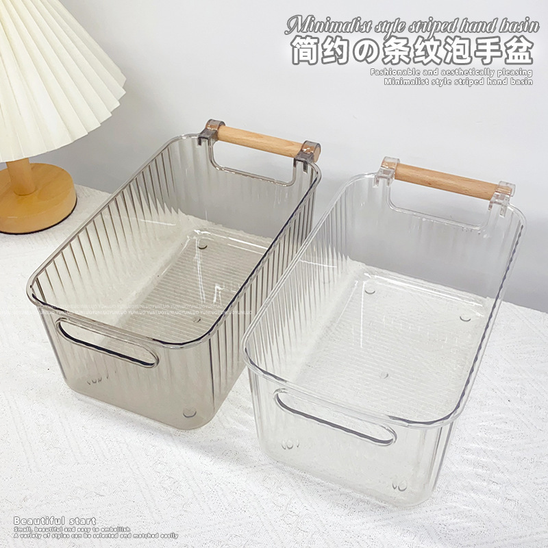 Nail Art Shop Hand Basin Simple Thickened Striped Bath Salt Hand Care Storage Box Washbasin Japanese Special Tools Nail Art Shop Hand Basin Simple Thickened Striped Bath Salt Hand Care Storage Box Washbasin Japanese Special Tools