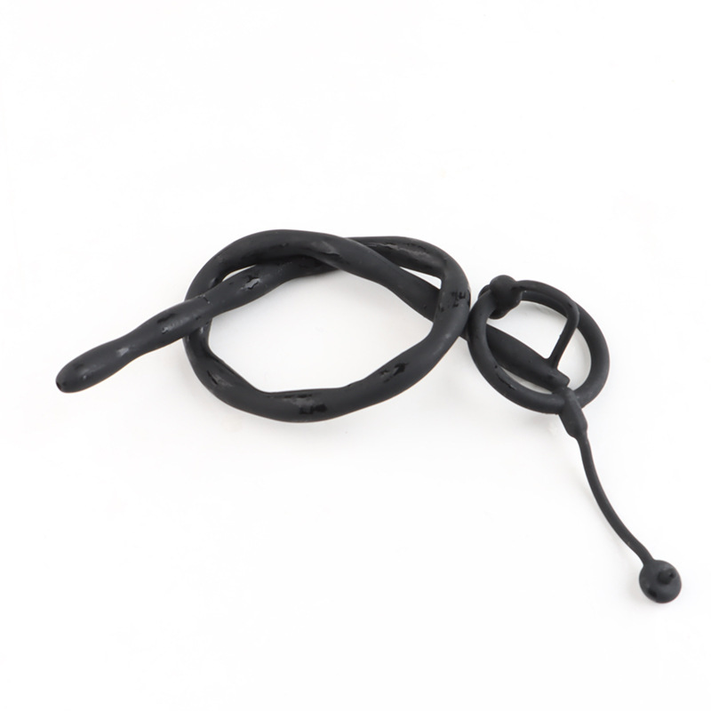 Extra-Long Hollow Silicone Urethral Sound, Ribbed Horse-Eye Rod, 35 cm — detail image 17
