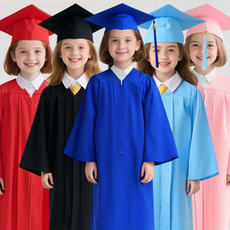 Детский академический мантия для выпускного, косплей, детский сад, церемония награждения, выступление, синий докторский халат, европейский и американский опт.