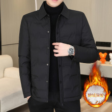 爆款翻领轻薄款男装男士外套2024冬季新款中青年潮流轻薄羽绒服