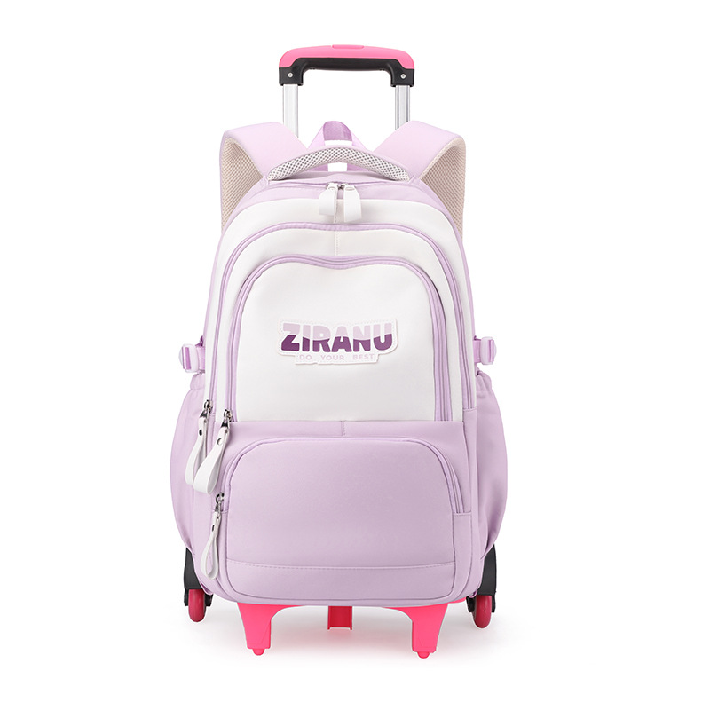 Pescado natural nueva mochila para niños de grado 3 - 6 estudiantes de primaria con tirón con ruedas para subir escaleras, mochila de secundaria secundaria