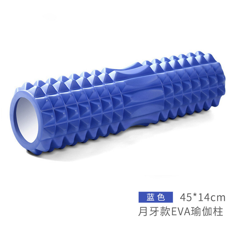 Lobo diente palo yoga media luna hueco columna de yoga EVA profundo palo de masaje relajación muscular rodillo de yoga palo