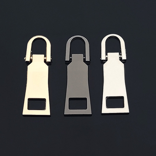 Removable metal zipper pull tab tool-free repair bag luggage coat clothing accessories zip lock pull drop