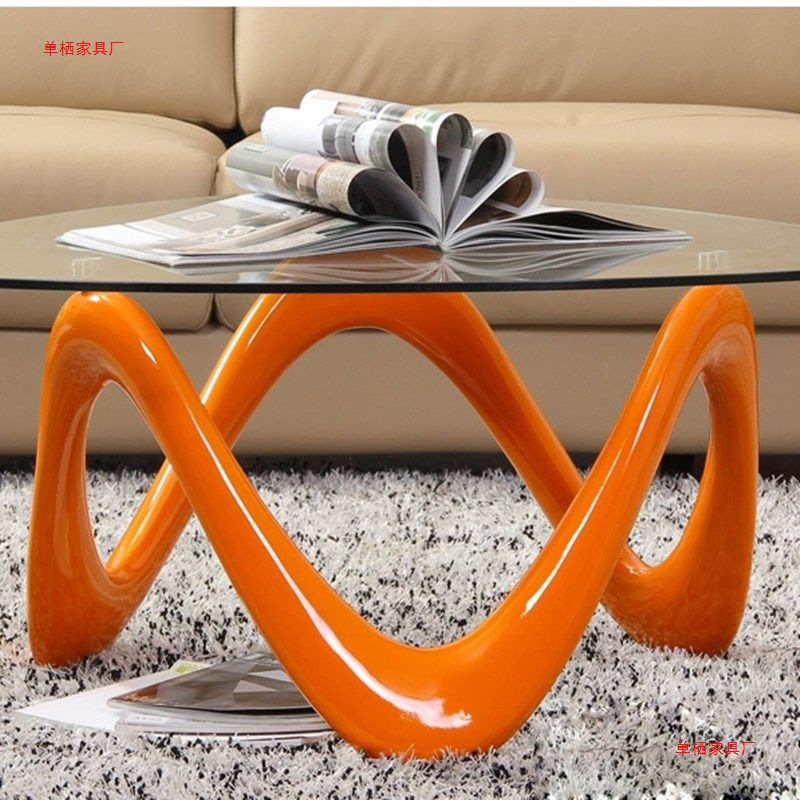 钢化玻璃茶几创意时尚中小户型客厅个性现代简约家用烤漆小茶几桌