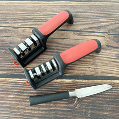 Household Knife Sharpener Whetstone Kitchen Small Gadget Multifunction Handheld Fast Three-Stage Knife Sharpener Wholesale
