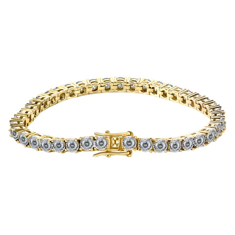 5mm Baise corte moissanite tenis pulsera collar de plata esterlina de las mujeres de color diamante completo pulsera de diamantes collar de platino