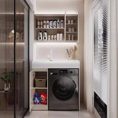 卫生间阳台小户型一体大洗手洗漱一体收纳滚筒洗衣机洗衣柜浴室柜