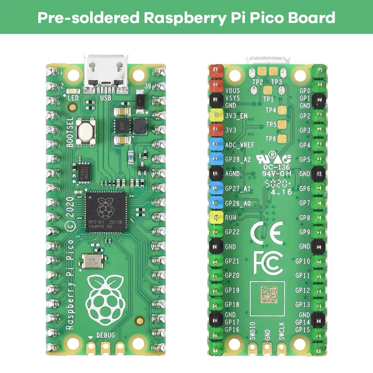 Набор для разработки Raspberry Pi PICO, плата Raspberry Pi RP2040 с программированием + экран LCD1602