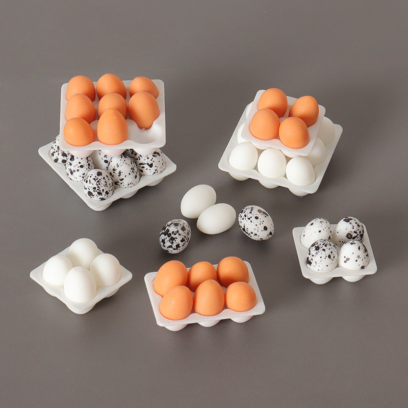 New Dollhouse Kitchen Scene Mini Artificial Egg Tray Separated Egg Tray Model Play House Egg Set New Dollhouse Kitchen Scene Mini Artificial Egg Tray Separated Egg Tray Model Play House Egg Set