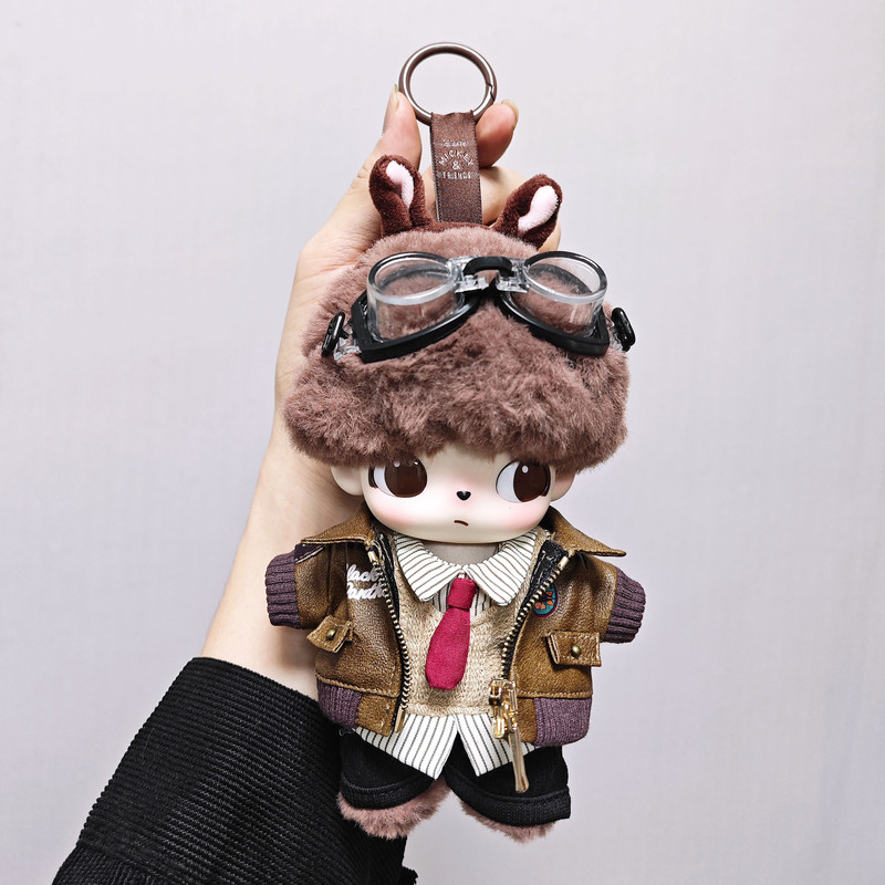 Only Doll Clothes】Dimoo Doll Clothes Chip'N' Dale Outfits Retro Leather Suit 15cm 17cm Doll Clothes