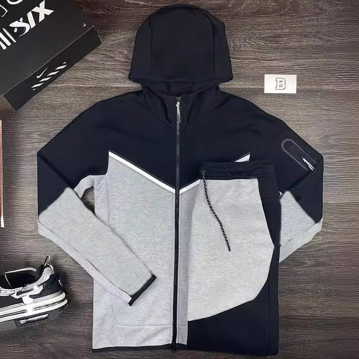 Trajes deportivos para hombres de venta caliente de Amazon transfronterizo en Europa y América Primavera y otoño nuevos pantalones de ropa deportiva con capucha Trajes casuales