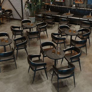 Customized Internet-Famous Bar Ktv Booth Sofas, Milk Tea Shop Tables and Chairs, Vintage Tavern Coffee and Western Restaurant Booths for Cross-Border Trade