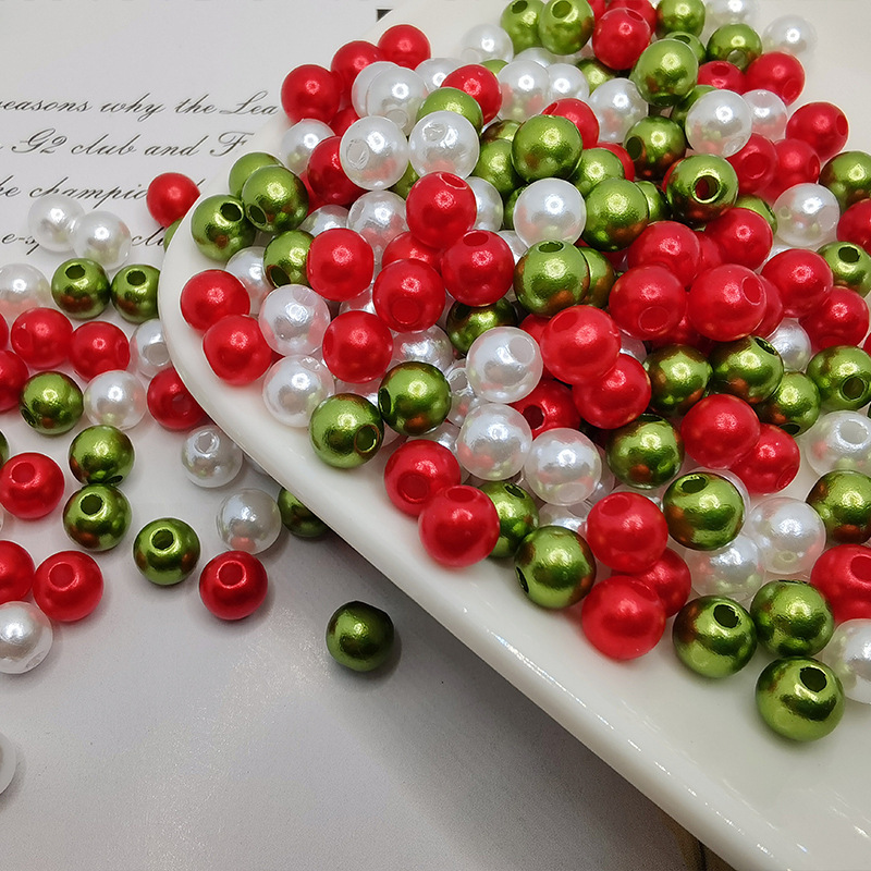 Perlas de color resaltadas perforadas perlas de plástico ABS DIY material de bolsas hechas a mano accesorios accesorios al por mayor image 5