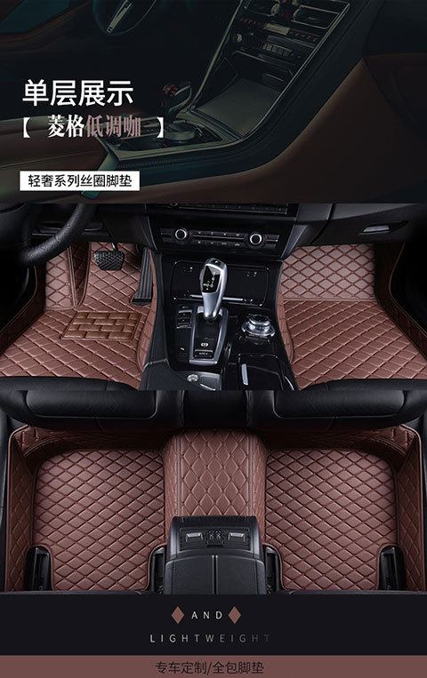 Car Wire Ring Floor Mats Single Piece Car Interior Main Driver and Passenger Rear Carpet Type Car Mats Special Car Models
