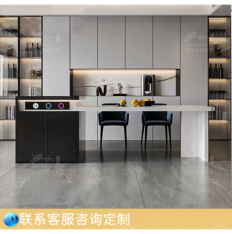 Mesa de mesa de mesa de mesa de mesa de mesa de isla integrada para el hogar, cocina occidental, mesa de isla de roca, encimera de cocina abierta, estación de guía de viento de Ji Ji, venta directa de fábrica