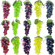 源头工厂批发假水果 带霜塑胶仿真葡萄串24头36头大圆葡萄假提子