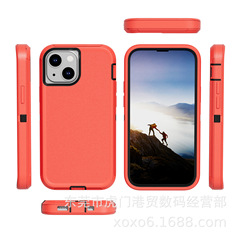 iPhone13mini に適した 3 つの保護電話ケース Defender Apple 13 Defender ロボット電話ケース