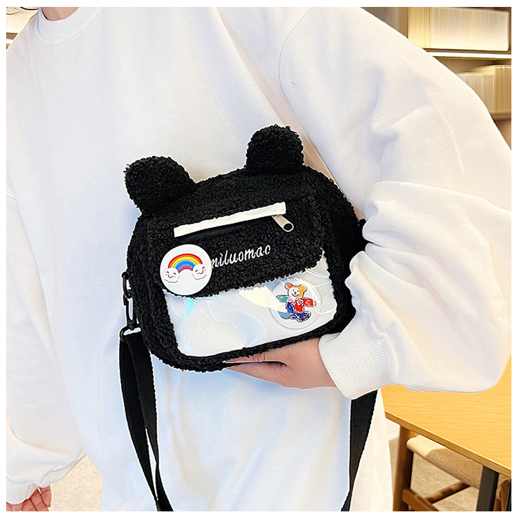 2022 Autumn and winter Edition Japanese cute plush bear bag, new Instagram cartoon student crossbody bag and single-shoulder bag undefined