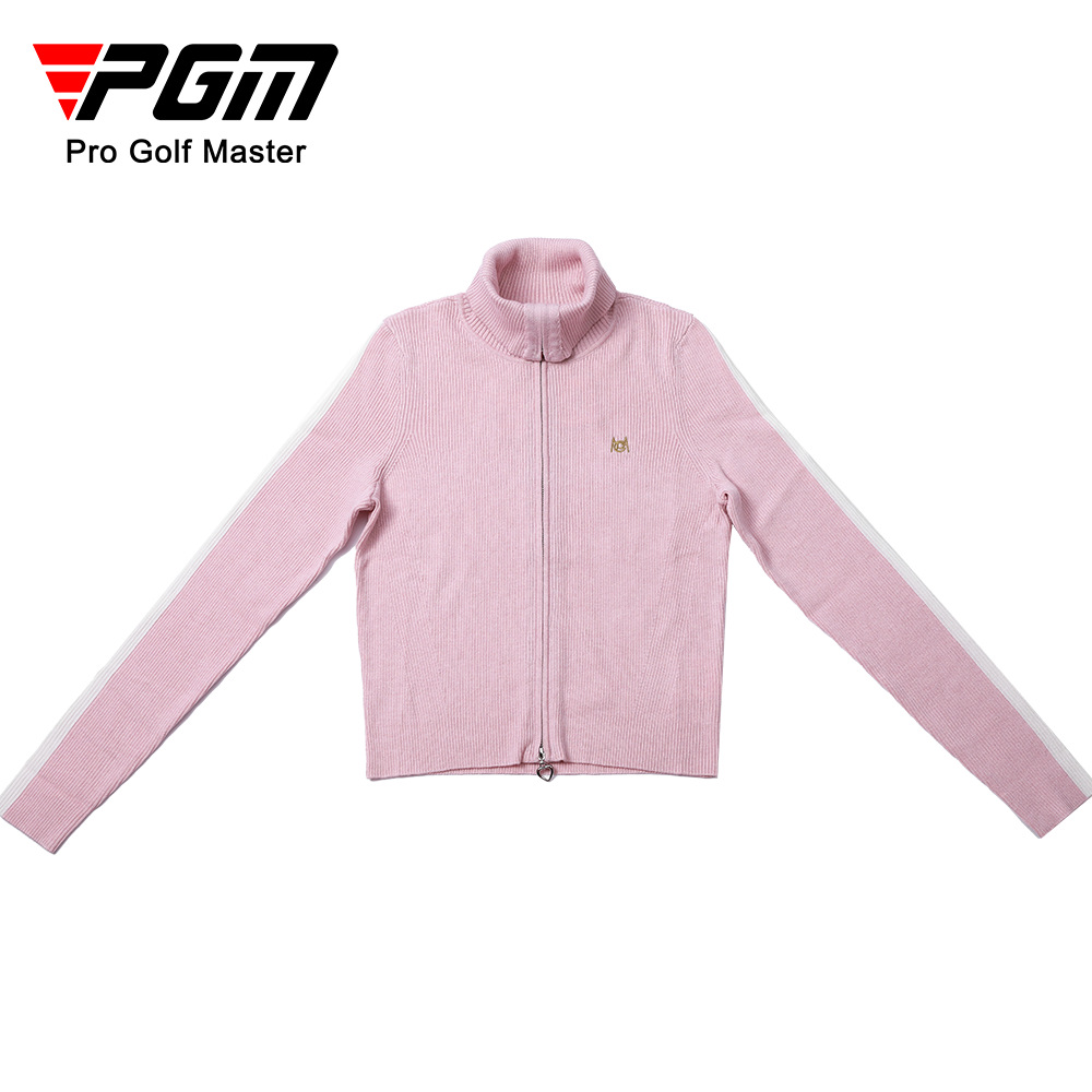 Áo len cổ lọ nữ PGM mỏng nhẹ mùa thu đông — Áo khoác len màu hồng nhạt YF707, Áo khoác len trắng YF707, Áo khoác len đen YF707