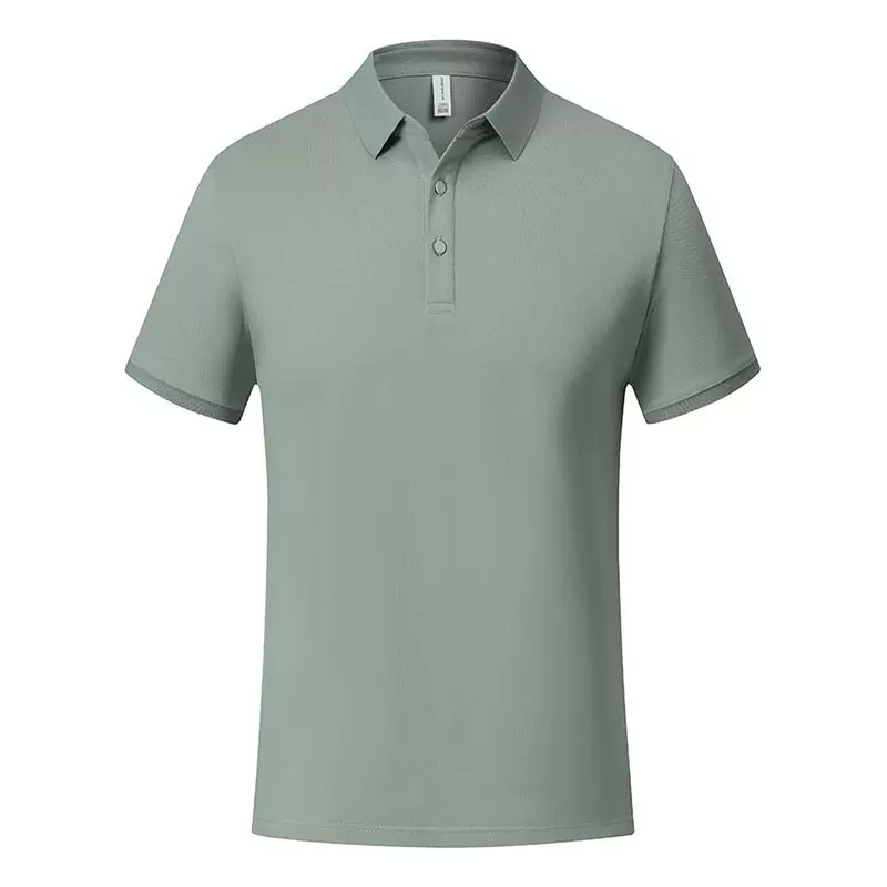 高柔透气纯色短袖翻领POLO衫春夏款时尚纯色工作服可印LOGO男装