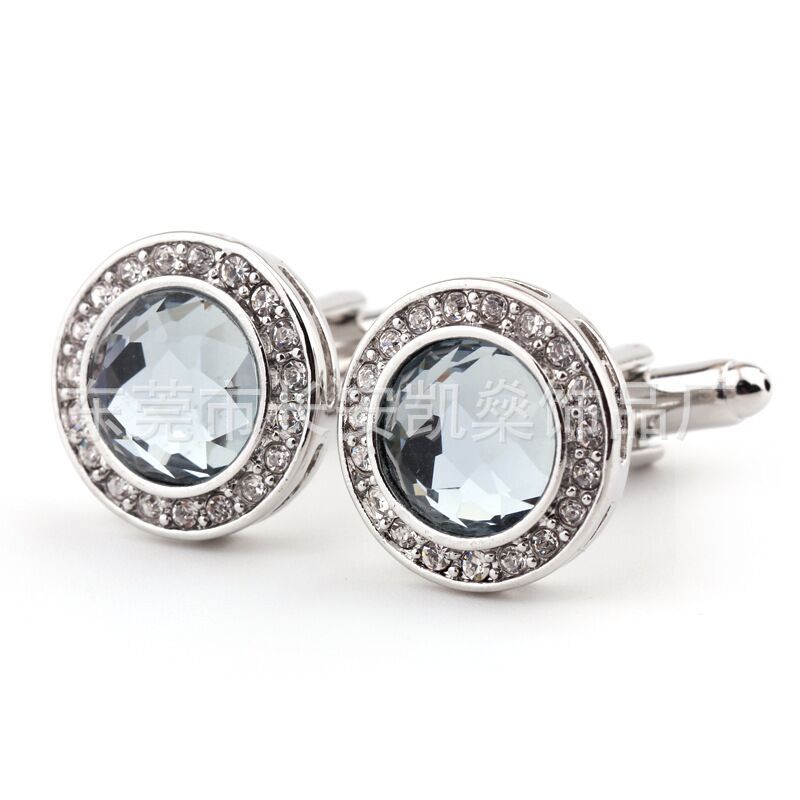 Business all-match cufflinks, men's French shirt cuffles, rhinestone cuffs manufacturers in stock