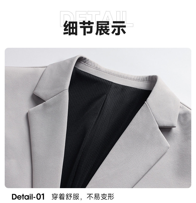 Áo vest nam công sở co giãn không cần ủi dáng ôm, tay dài, mùa xuân thu — Màu đen, Trắng be, Xanh hải quân chi tiết 21