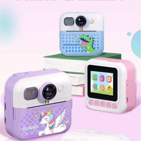 New Children's Polaroid Camera 1080P Hd Photo Video Selfie Instant Print Camera Toy Gift