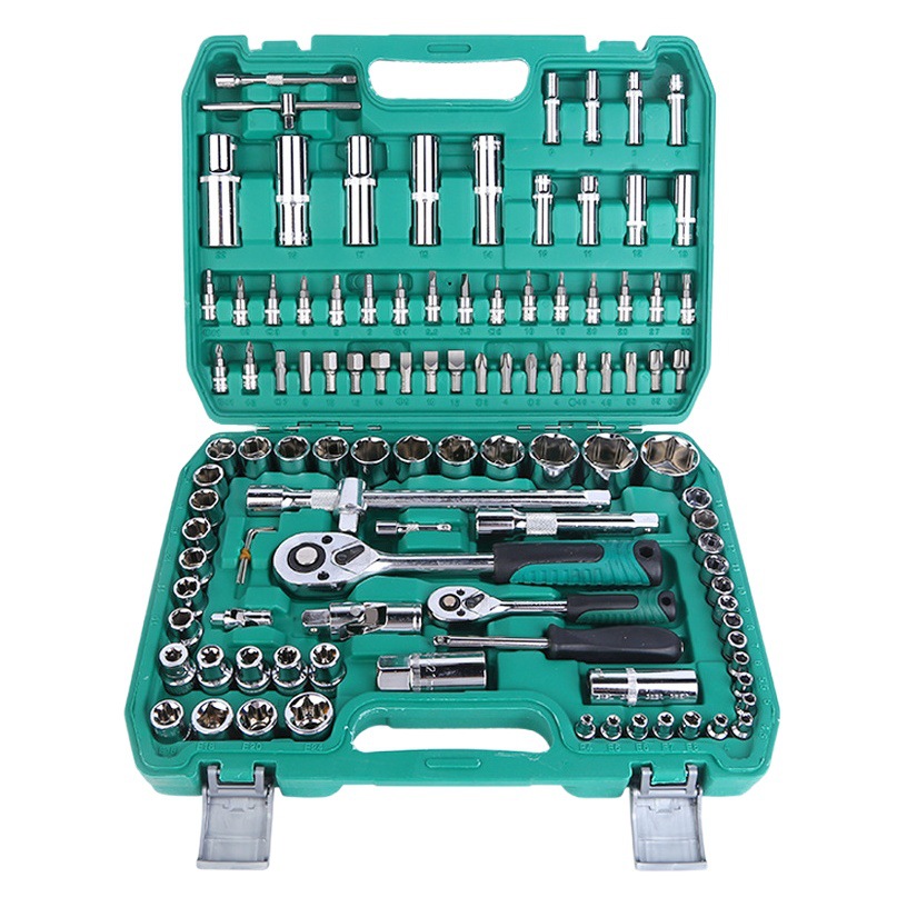 108-pieza de reparación de automóviles manga herramienta de reparación de automóviles conjunto de manga de reparación de locomotora herramienta de combinación laibang traje de hardware