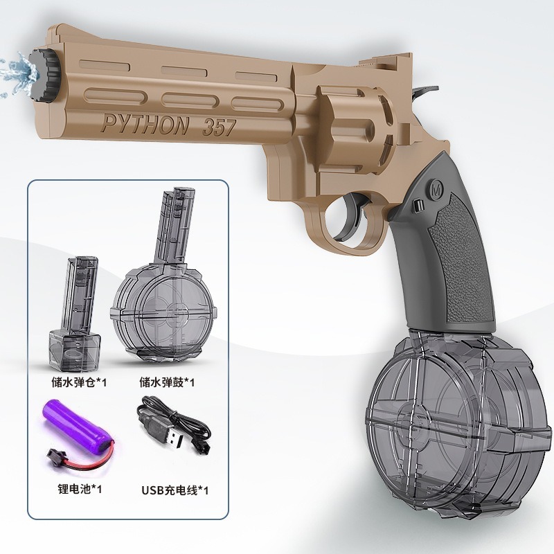 Nuevo revólver transfronterizo pistola de agua continuo eléctrico al aire libre Glock jugando en la playa pistola de agua pistola de agua para niños juguete