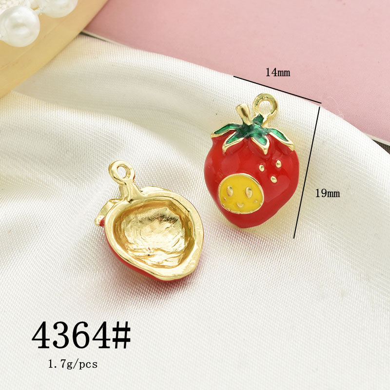 10 Pcs/package Simple Style Fruit Alloy Enamel Pendant Jewelry Accessories display picture 7