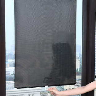 Sunshade Curtain Retractable Sunshade Kitchen Sun Protection Punch-Free Blackout Balcony Roller Blind Home Insulated Window