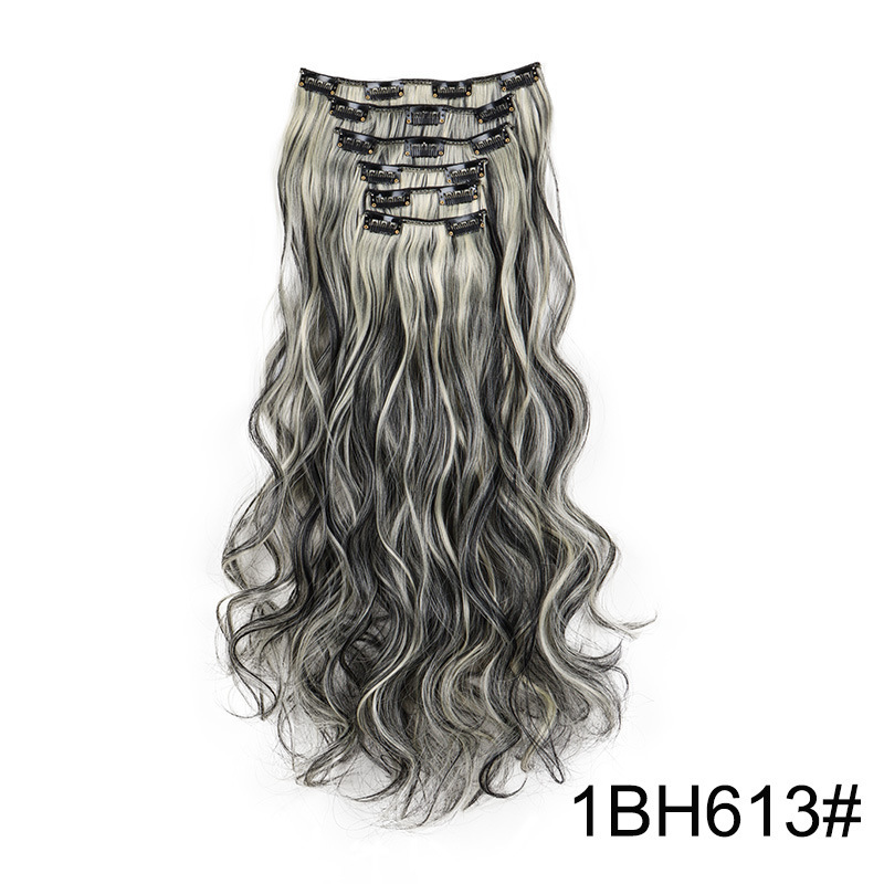 假发片女 接发片6件套 欧美16卡子发长卷发现货Curly Wig|undefined