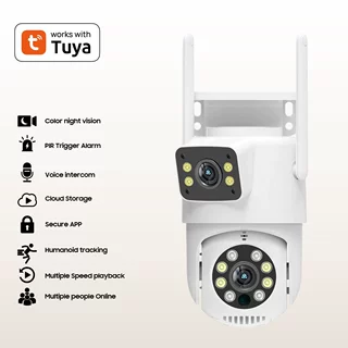跨境涂鸦Tuya枪球监控摄像头夜视高清室外无线WiFi远程对讲监控器