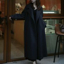 2025年爆款双面绵羊毛大衣长款高级感毛呢外套直播女士秋冬高端