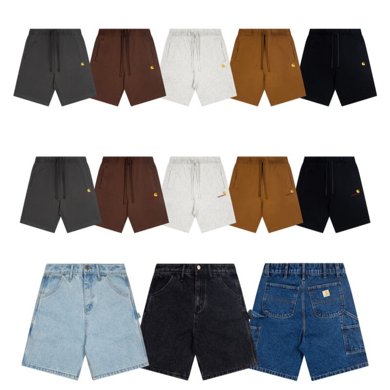 Carhartt Wip Casual Shorts Men's Spring New Classic Gold Logo Embroidery Carhartt in Stock