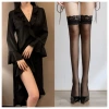 Black long bathrobe, tights