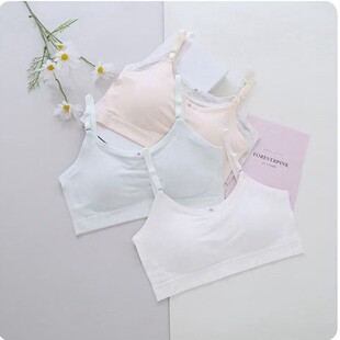 Girls Underwear Developmental Students Junior High School Girls Second Stage Exercise Shockproof Adolescent Cotton Bra Sling