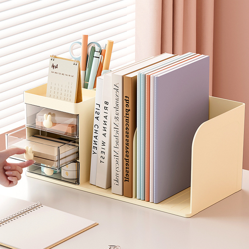 Libro de escritorio Estantería Estantería Caja de almacenamiento Escritorio de estudiante Libro de trabajo Estante de pie Escritorio de oficina Estante de almacenamiento