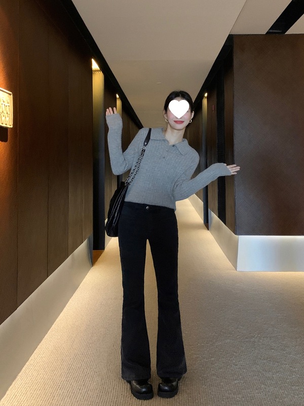 pusumede 摇摆伦巴 复古微喇牛仔裤女高腰显瘦直筒气质休闲喇叭裤|undefined