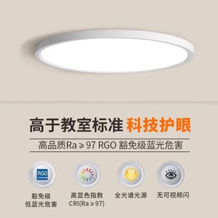 Cross-border Full Spectrum minimalist eye protection ultra-thin seamless ceiling lamp LED modern minimalist super bright living room bedroom lamps