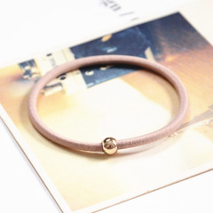 Korean version of small gold beads and thin headband, basic high elastic rubber band, seamless hair tie for ladies, fine hair accessories wholesale