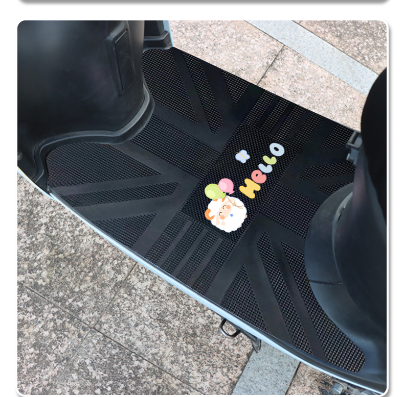 Yadi M10-M Electric Vehicle Foot Mat, Waterproof Leather Foot Mat for Electric Scooter, M10-M Anti-Slip Foot Mat