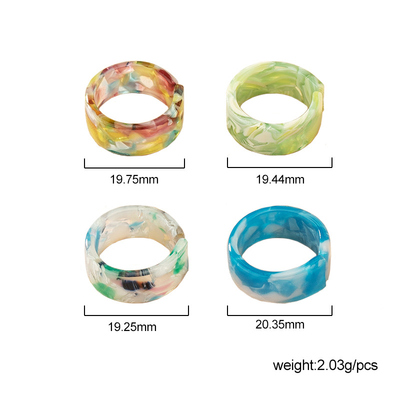 Simple Acrylic Resin Ring Wholesale display picture 1