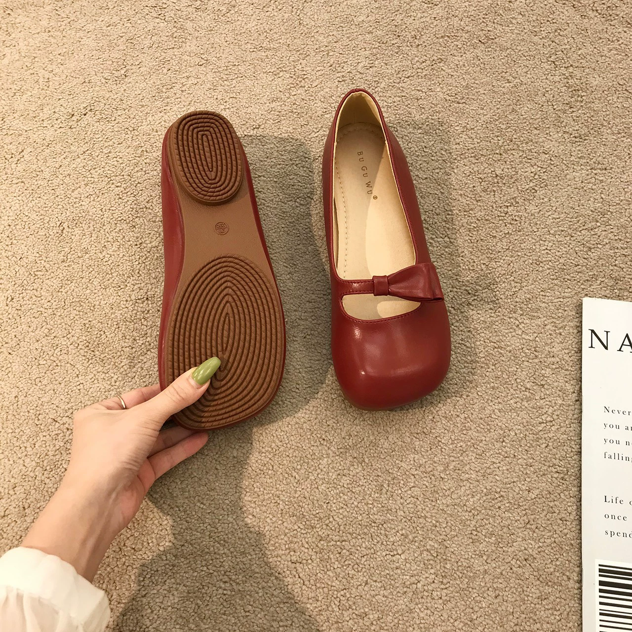 Художественные одиночные туфли в стиле Мори с квадратным концом, ночным ветром, с мягкой подошвой, Женская сказочная обувь в стиле ретро, осенняя женская обувь с бантом, 2022