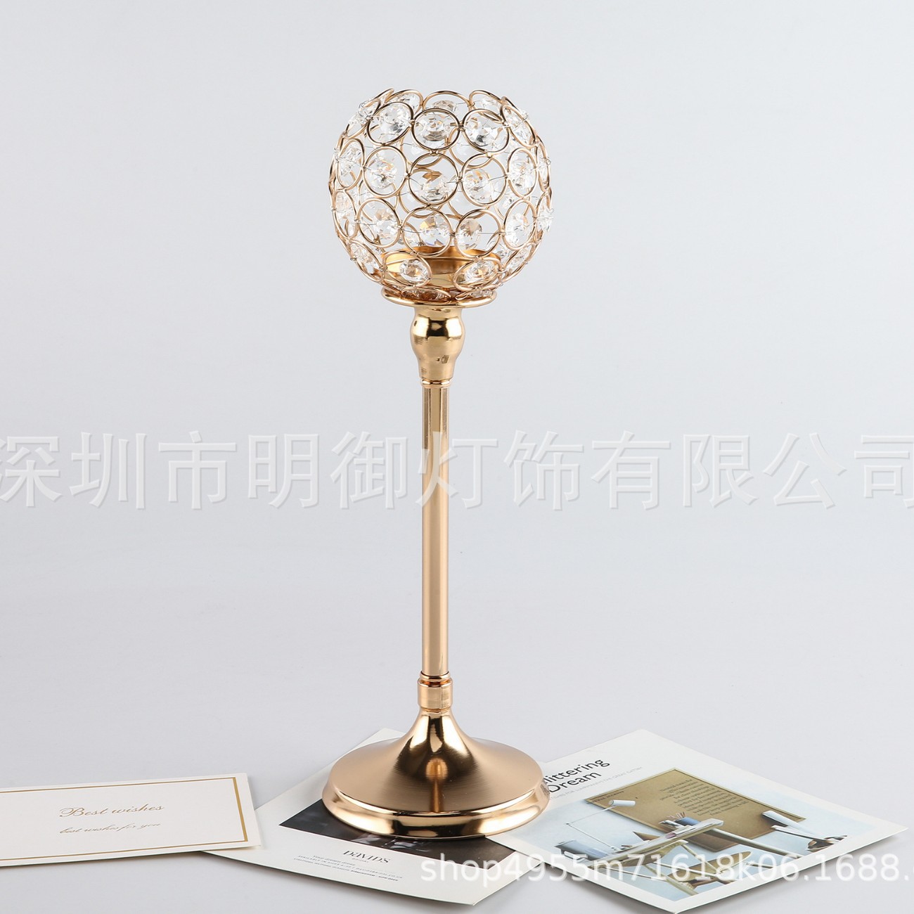 Transfronterizo Amazon estilo europeo de la boda Home Hotel de una sola cabeza accesorios de candelabro de cristal hueco artesanía adornos