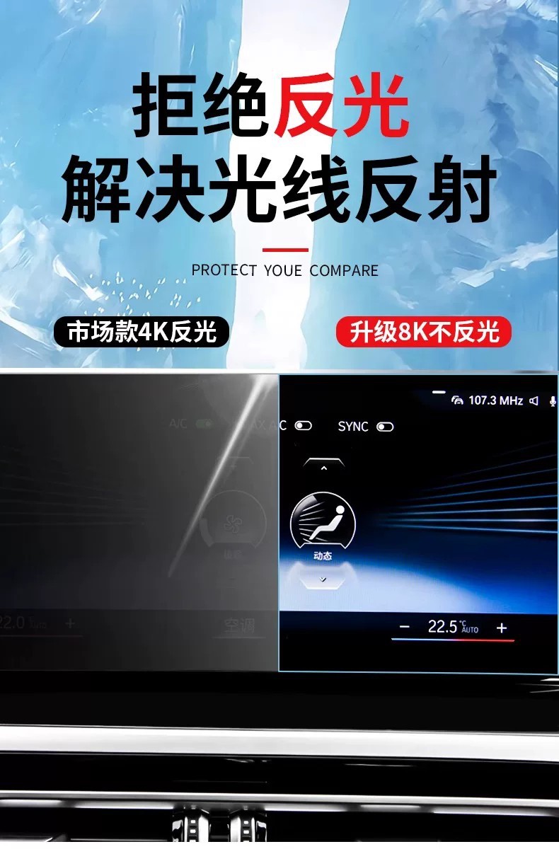 Suitable for Bmw 4/7/3/5 Series X3X5X6X7I3I7Ix1 Central Control Navigation Display Screen Tempered Protective Film