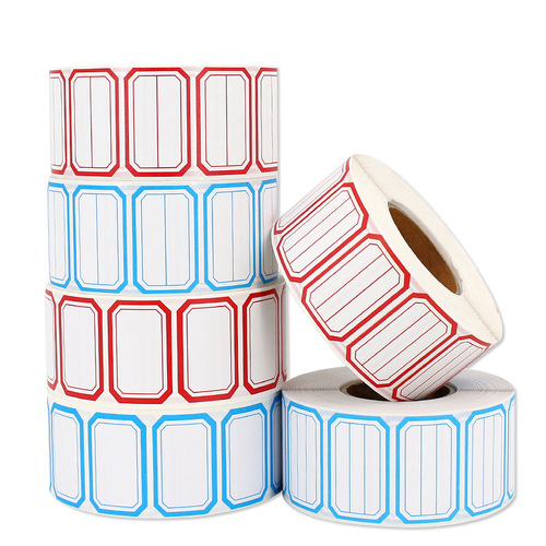 Mouth-picking paper self-adhesive handwritten blank school name stickers office stationery product classification self-adhesive price note stickers