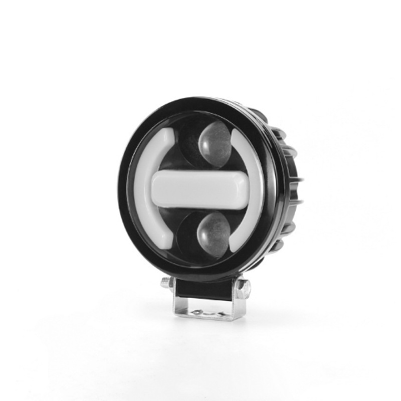 3.5 pulgadas redondas 30W foco LED lámpara de trabajo ángel ojo diafragma auto modificado vehículo todoterreno auxiliar luz