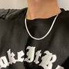 Necklace stainless steel, brand universal chain for key bag  hip-hop style, accessory, french style, internet celebrity, simple and elegant design