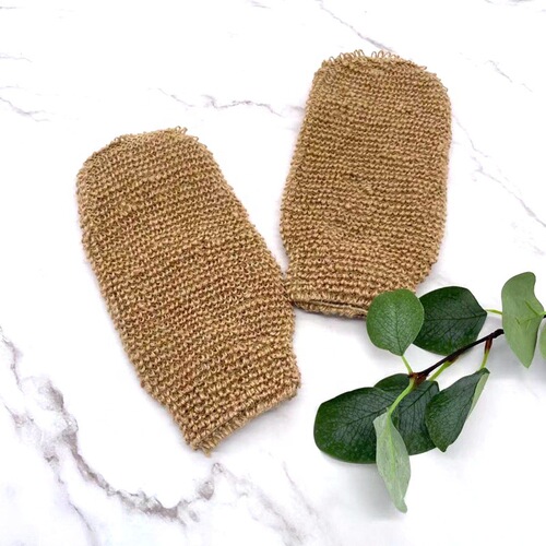 Cross-border natural Meng Mahuang Ma bath gloves scrubbing set, powerful scrub bath wash scrub mud bathroom gloves